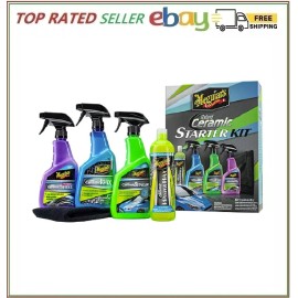 Meguiar’s Hybrid Ceramic Starter Kit - Detailing Kit Includes Car Wash, Wax, Det