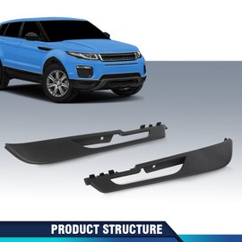 PIT66 Front Lower Bumper Air Deflector 2Pcs Compatible with Land Rover Range Rover Evoque Non-Sport L538 2016-2019 LR071802, LR071805 Black
