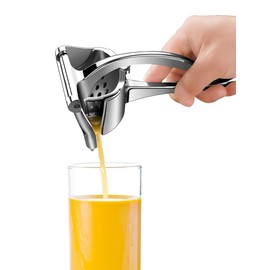 Orange Pomegranate Lemon Squeezer,Manual Citrus Press,Ergonomic Handles Hand Press Bar(Silver)