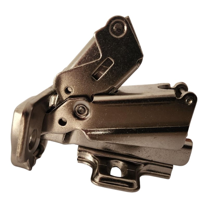 Full Overlay Cabinet Hinge, 35mm, 190-Degree, Steel BZP, Slide-On Cruciform