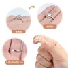 ZHEJIA Ring Size, Set of 8, Transparent, Anti-Slip, Fall Prevention,