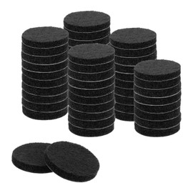 uxcell Round Felt Furniture Pads, 50Pcs 0.7" Dia x 0.2" Thick Adhesive Backed Felt Non-Slip Anti-Scratch Felt Pads Chair Leg Protectors for Protecting Hardwood Floor, Black