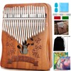 Kalimba 21 Key Beginner Set, Mahogany, Tuned, Scale Engraved, Tuned,