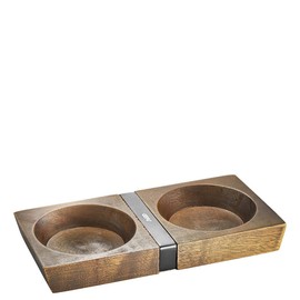 GEFU 34643 X-PLOSION Mill Coaster, Wood, Light Brown