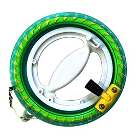 Touch the sky Kite Round Wire Wheel, Outdoor Kite Accessories, Wheel Diameter 14 cm, Line Length 80 m. Perfect Structural, Easy to Grasp and Control The Kite Flight, Suitable for Beginners (Green)