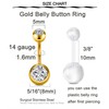 QWALIT Belly Button Piercing Kit - Gold Belly Piercing Gun
