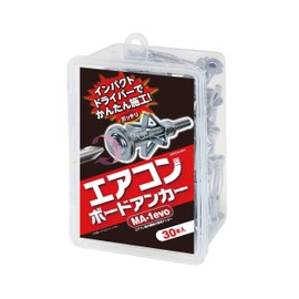 Minegishi Air Conditioner Board Anchor MA-1 Scissor-fixed type (umbrella type) metal anchor Compatible with gypsum board 0.37/0.5 inch (9.5/12.5 mm) 30 pieces