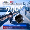 Moman Motorcycle Intercom Headset, CP-E 6 Riders 2000M Group Helmet
