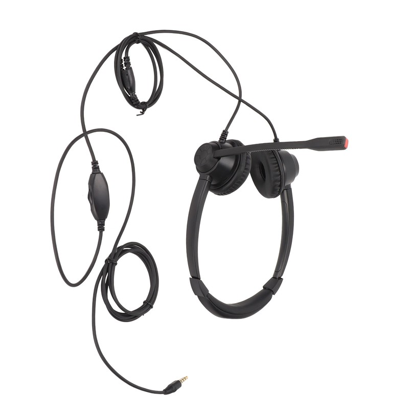 Call Center Headset Noise Cancelling Mic Supports Speaker Volume Adjustment
