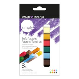 Daler Rowney Simply, Soft Pastel, Cardboard Box, 8 Assorted Colours