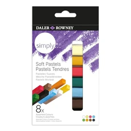 Daler Rowney Simply, Soft Pastel, Cardboard Box, 8 Assorted Colours