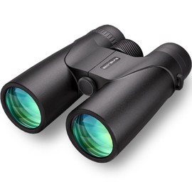SunBlogs Art 12x42 HD Binoculars for Adults C Waterproof, Lightweight, Clear Low Light Vision C with BAK4 Prism & FMC Lens for Bird Watching, Travel, Concerts & Outdoor Sports (Black)