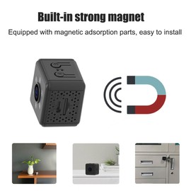 gernie Magnetic Mini Security Camera, 1080P Wireless Security Cam with Night Vision, Motion Detection, Two Way Talk, WiFi Hotspot, Portable for Home Indoor Outdoor, gernie5qxm8123pf