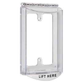 Safety Technology International, Inc. STI-6519 Single-Gang Hinged Clear Protective Polycarbonate Cover Multipurpose with Mounting Plate