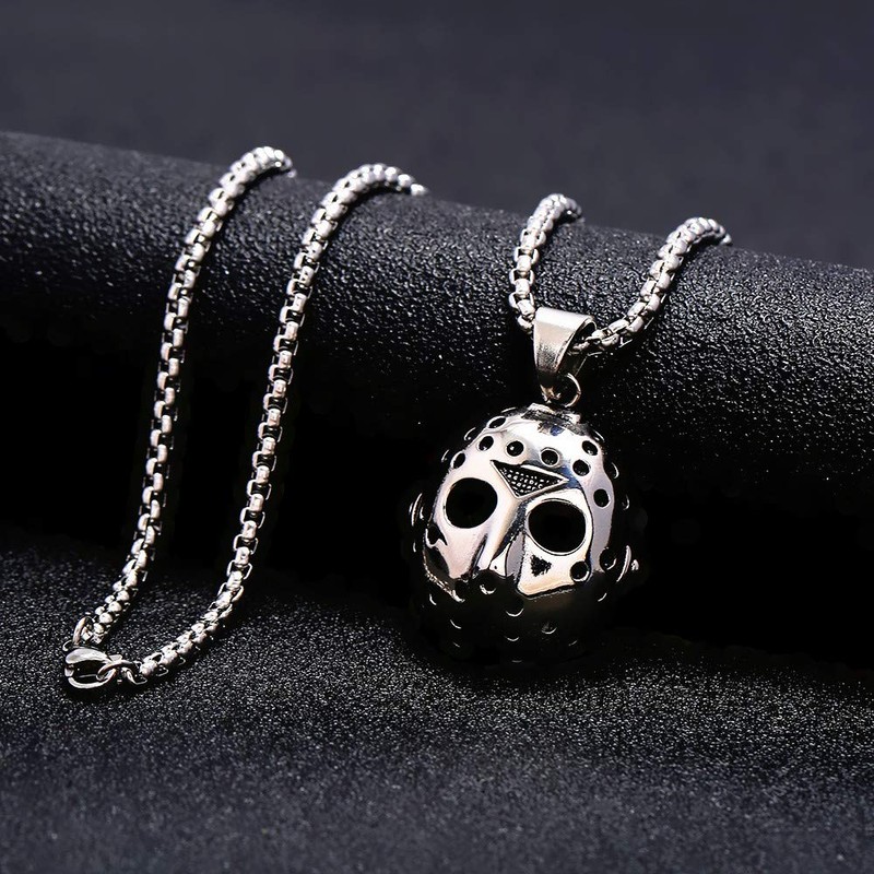 BLEUM CADE Unisex Stainless Steel Mini Jason's Mask Hollow Openwork