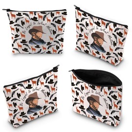 Gzrlyf Cowboy Role Playing Inpired Makeup Bag RedDeaDR2 Gaming Zipper Pouch Game Fan Cosmetic Bag (What Matters ca)