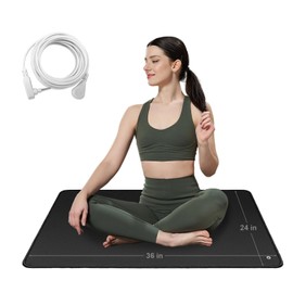 Grounding Mat Earth Connected Mat for Feet Pets Desk Computer Grounding Pad 24"x36" Grounded Mat with Cord