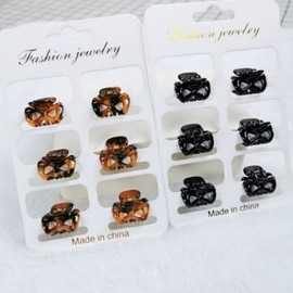 Cute hair clip-shaped ribbon mini claw clip hair clip / 귀여운 머리핀 모양 리본 미니집게핀 헤어핀