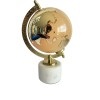 Globe NWT Glass Globe On Marble Alabaster Stand Mirrored Gold