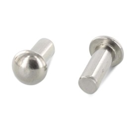 Half-Round Rivets 3 x 20 Pack of 20 Stainless Steel A2 Full Rivets with Half Round Head DIN 660 / ISO 1051 - Rivets Rustproof
