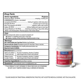 Hyland's Restful Legs Tablets 50 ea (Pack Of 4)
