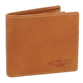 Gusti Leder Foster Men's Wallet, Genuine Leather Wallet with Coin Compartment and Many Card Slots, Vintage Look, Robust Cowhide Leather, High-Quality Workmanship, Brown