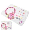 Infant Monthly Milestone Blankets Unisex Soft Month Blanket Photo Background