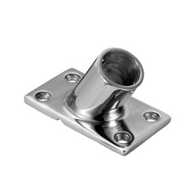 Marine Boat Rectangular Base，Heavy Dudy 316 Stainless Steel Yacht Hand Rail Fitting Rail Tube Stanchion Base Column Accessories (1inch, Option：60Degree)