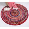 Second Nature Online Sundar Small Round Braided Fabric Rug Hand