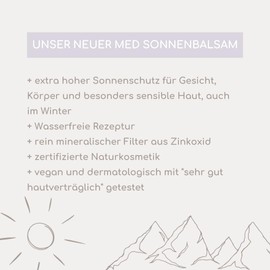 boep med Sun Balm | Sun Protection with Cold Protection | Mineral Sun Cream with Zinc Oxide Filter | SPF 50 | for Very Sensitive Skin and Neurodermatitis | Ideal for Winter