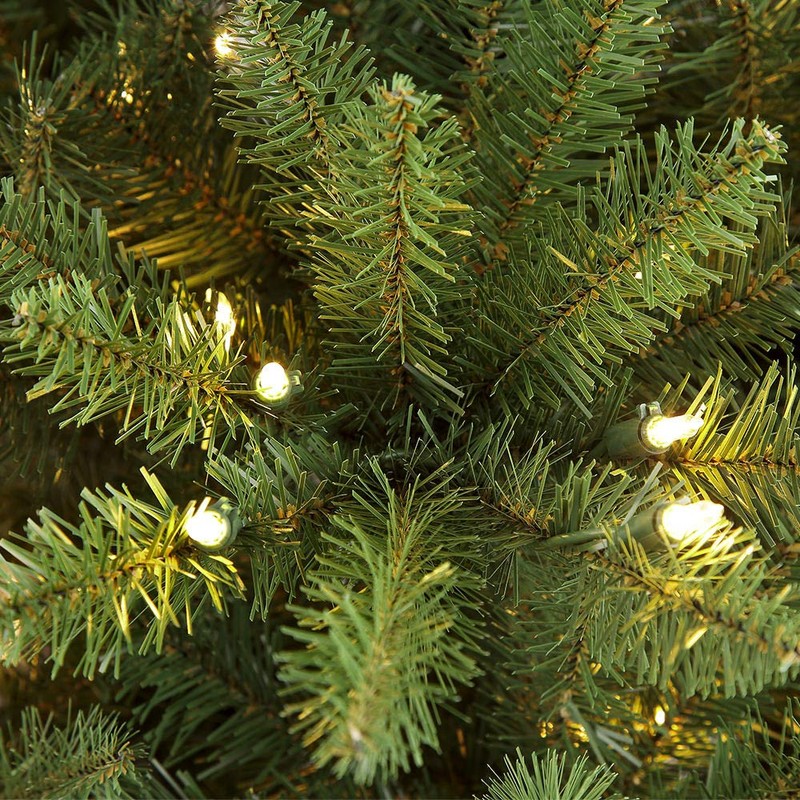 Puleo International 4.5-Foot Pre-Lit Fraser Fir Pencil 150 UL Clear