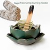 Ceramic Lotus Burner for Burning Coil/Cone/Stick Incense, Sage, Palo Santo