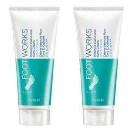 2x Avon Foot Works Intensive Callus & Corn Cream -75ml (150ml)