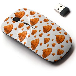 2.4G Wireless Mouse with Cute Pattern Design for All Laptops and Desktops with Nano Receiver - pet Poops Funny