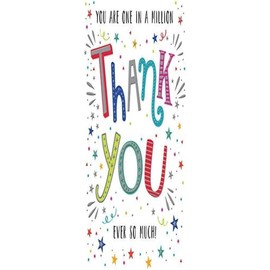 Regal Publishing Modern Thank You Card One in a Million - 8 x 6 inches