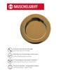Gedotec Shell Handle Recessed | Gold Shiny | Metal Inlet