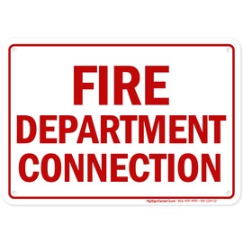Fire Department Connection Sign, 10x14 Inches, Rust Free .040 Aluminum, Fade Resistant, Made in USA by My Sign Center
