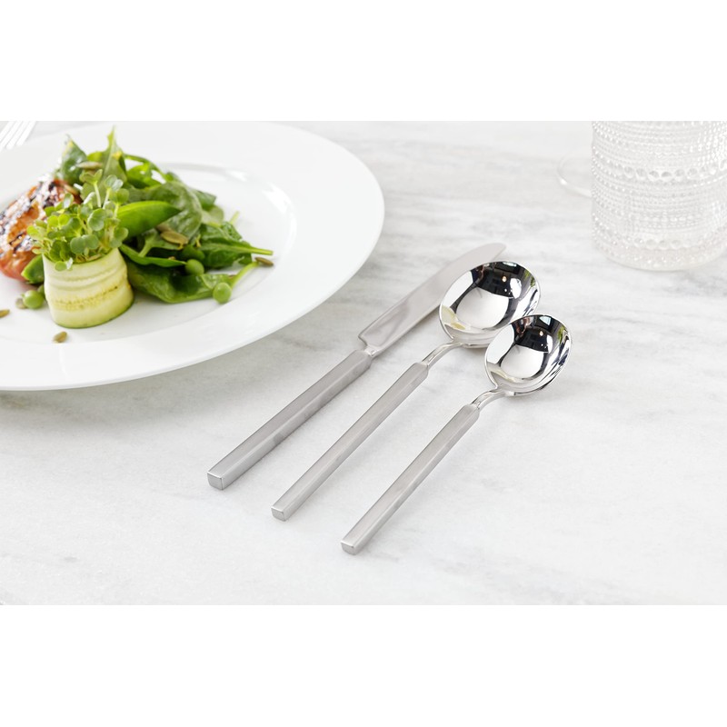 FORTESSA Jaxson 18/10 Stainless Steel Flatware, 5 Piece Place Setting