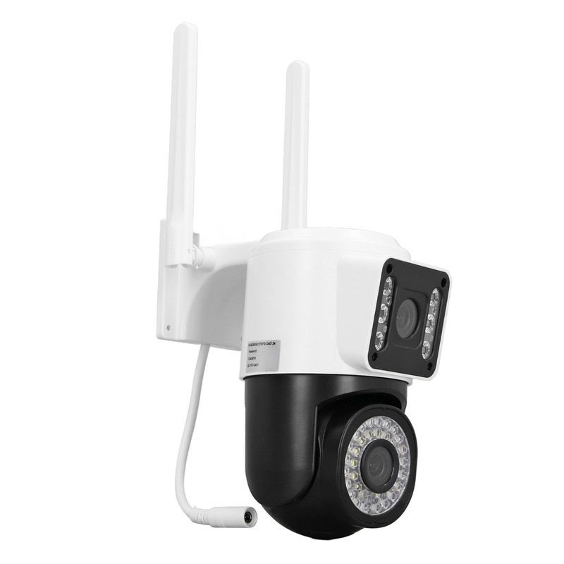 Dual Lens Security Camera HD 2MP Night Vision Motion Detection