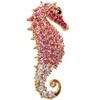 Navachi 18k Gold Plated Red Crystal Hippocampus Sea Horse Az7273b