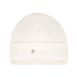 Petit Bateau Unisex Baby Newborn Hat, White Marshmallow