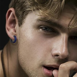 Viking Earrings for Men, 925 Sterling Silver Nordic Rune Viking Earrings Viking Punk Earrings Jewellery Gifts for Women, Sterling Silver, No Gemstone