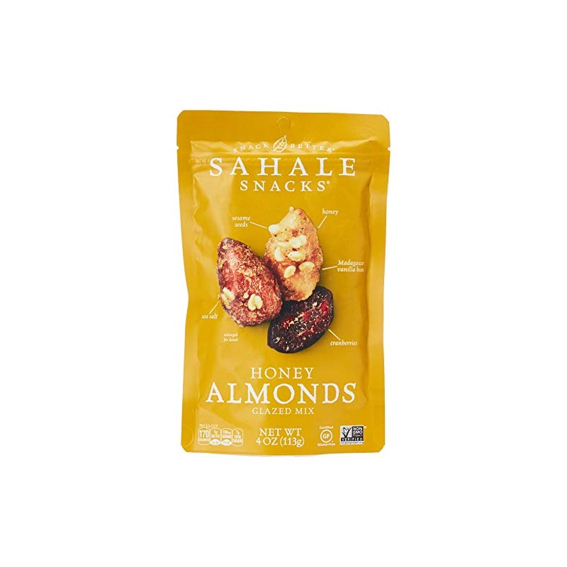 Sahale Snacks Honey Almonds Glazed Mix, 4 oz., Pack of