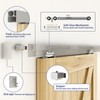 JUBEST 6FT Sliding Barn Door Track Kit, Aluminium Box Rail