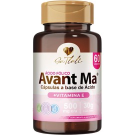 Ga Tlali Acido Folico Avant Ma | 100% Vegano | Sin Ingredientes Artificiales | 60 Cápsulas De 500 mg c/u | Contenido Neto 30 Gramos