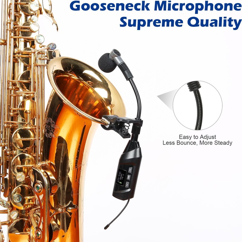SGPRO TR15 Wireless Clip-On Saxophone Microphone System