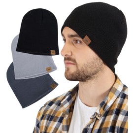 Tough Headwear Daily Knit Beanie - Beanies Hats for Men - Winter Hats for Men & Women - Warm Knitted Hats for Cold Weather & Stocking Cap