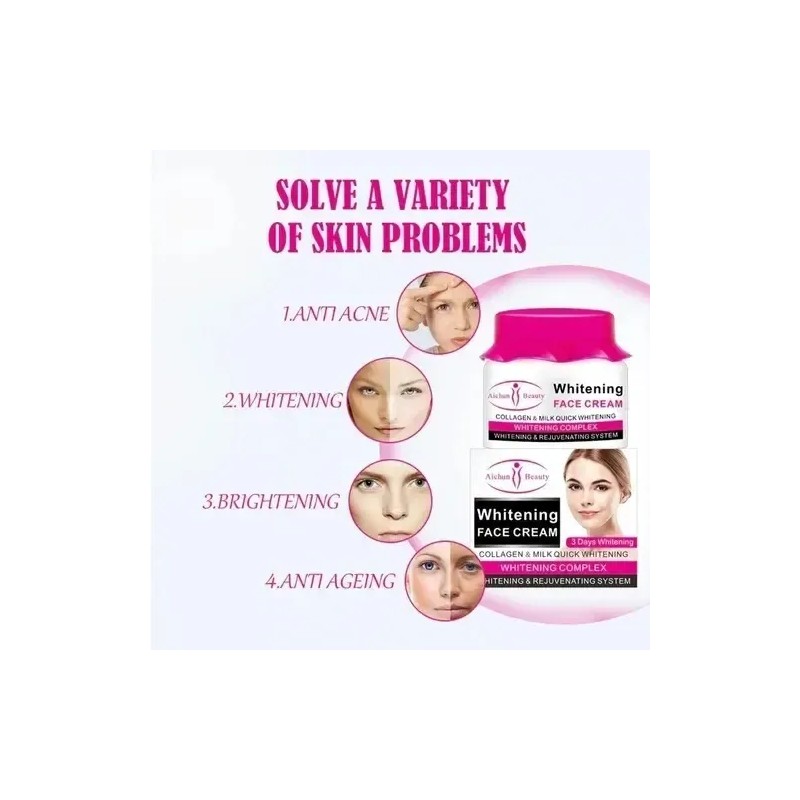 Crema Facial Aclaradora Aichun Remueve Manchas Oscuras