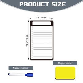 4 Pcs Magnetic Board,Magnet Board,Memo Board,Magnetic Board for Wall,4 Fridge Whiteboard Magnetic,3 Whiteboard Pens,1 Eraser Included for Memos,Notes,Lists and Menus in Home Kitchen Office