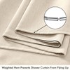 ANRODUO Extra Long Linen Shower Curtain, 108 Inch Long Heavy